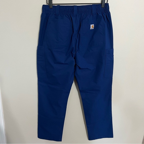 Carhartt Force Essentials Straight Leg Scrub Pants Blue size Medium Short - Picture 8 of 10